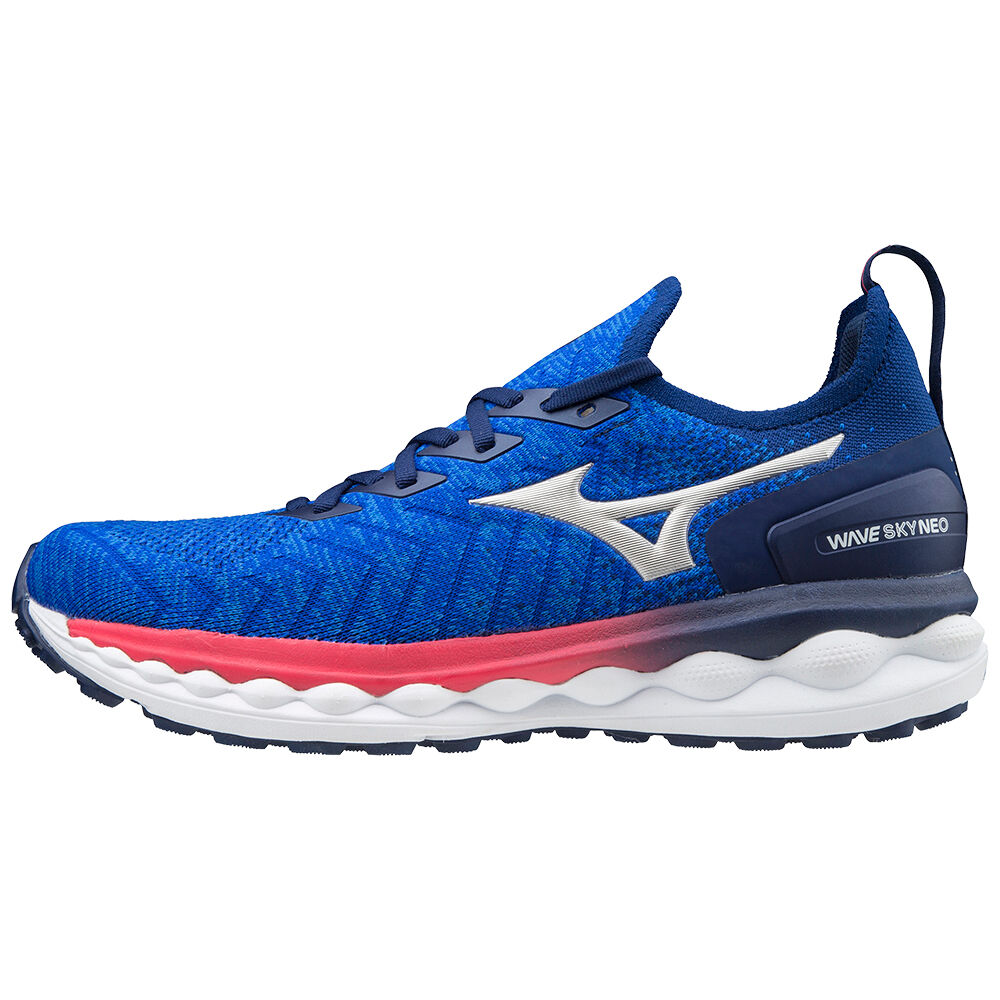 Mizuno Wave Sky Neo Férfi Futócipő Kék/Titán/Rózsaszín BQL176893